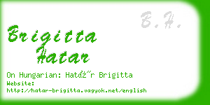 brigitta hatar business card